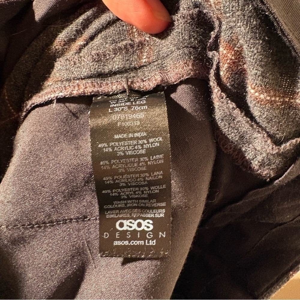 ASOS Wool Blend Slacks - Picture 3 of 10
